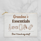 Fabric Zippered Pouch Large - Grandma's Essentials