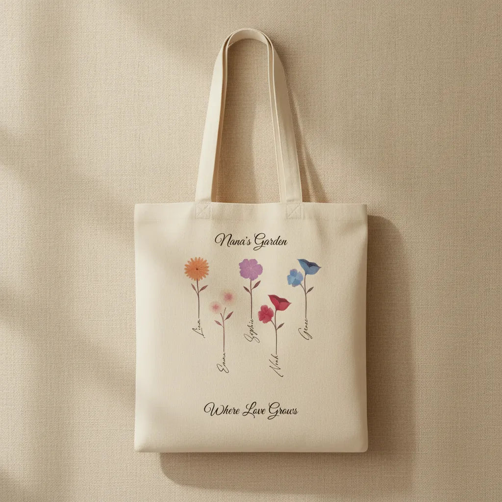 Cotton Tote Grandma's Garden