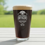 Retired Police Officer Personalized Pint Glass
