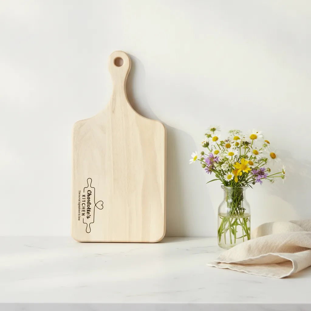 Personalized Roller & Heart Cutting Board