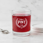 Personalized Pint Crest Whiskey Glass