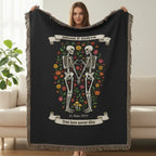 Heirloom Photo Woven Blanket (Portrait) skeleton couple