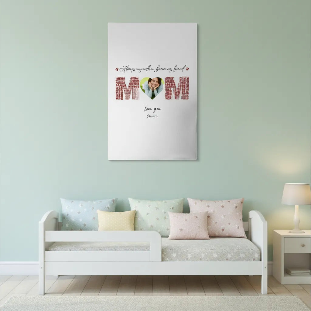 Word Cloud Mom Canvas