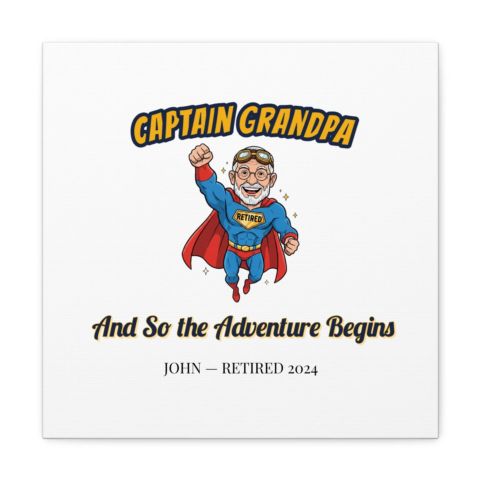 Classic Canvas Superhero grandpa