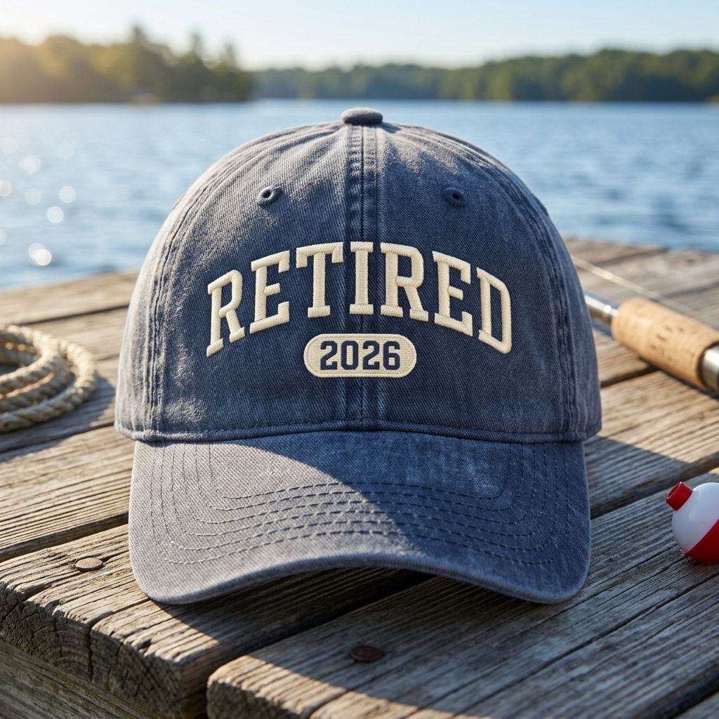 Embroidered Retirement Cap with Custom Year
