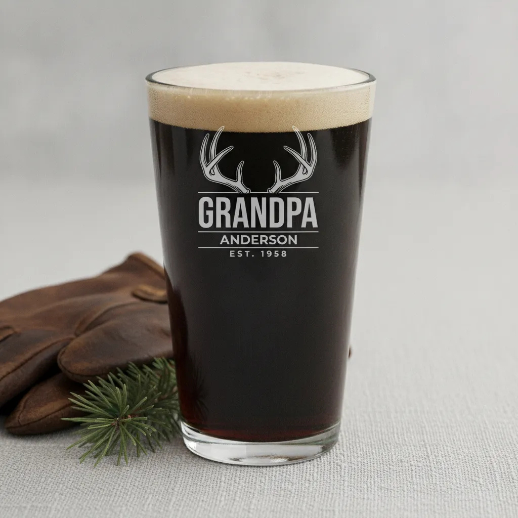 Antlers Grandpa Pint Glass