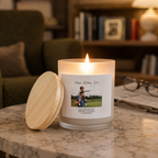 Personalized Photo Candle with Custom Message