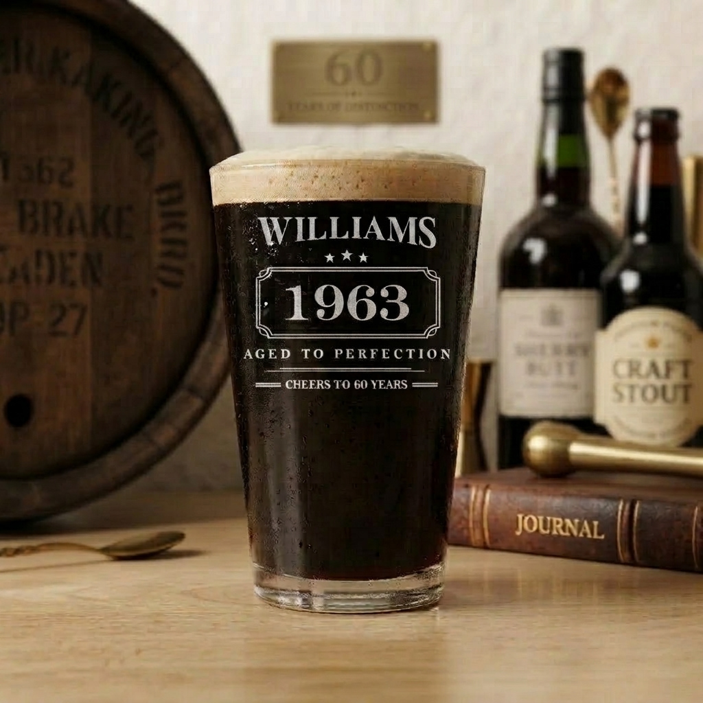 Aged to perfection Pint Glass