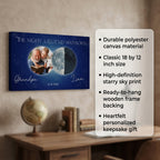The Night a Legend Was Born Moon Canvas