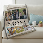 Heirloom Photo Collage Woven Blanket (Portrait) for MOM