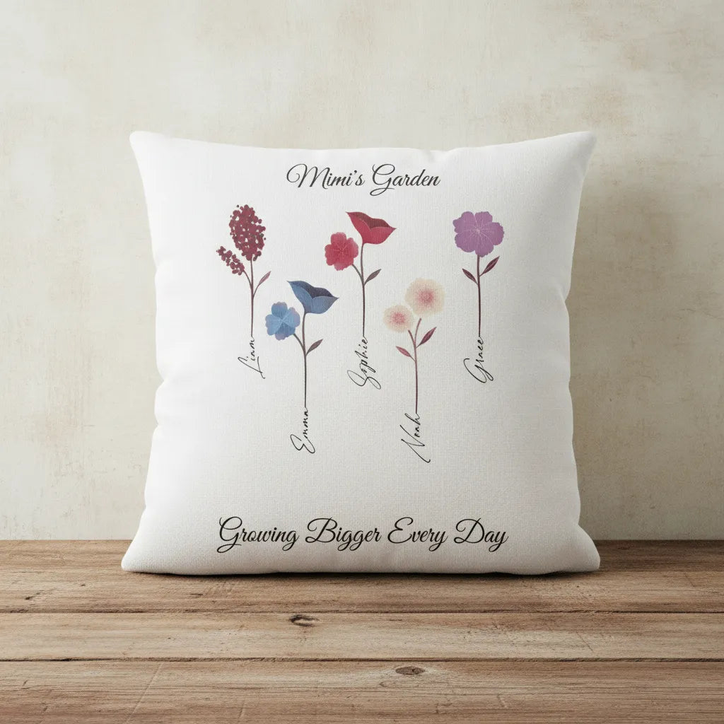 Square Pillow Gradma's Garden