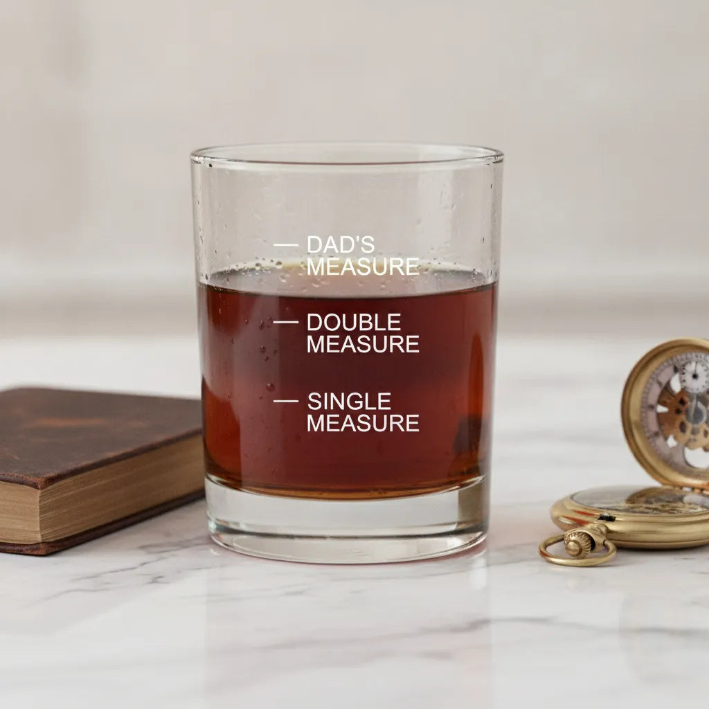 Personalized Dad's Measure Whiskey Glass
