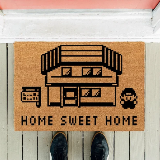 Retro Pixel Home Sweet Home Doormat