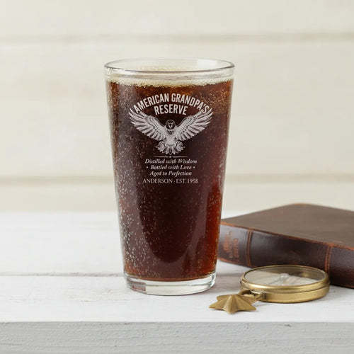American Grandpa's Reserve Personalized Pint Glass