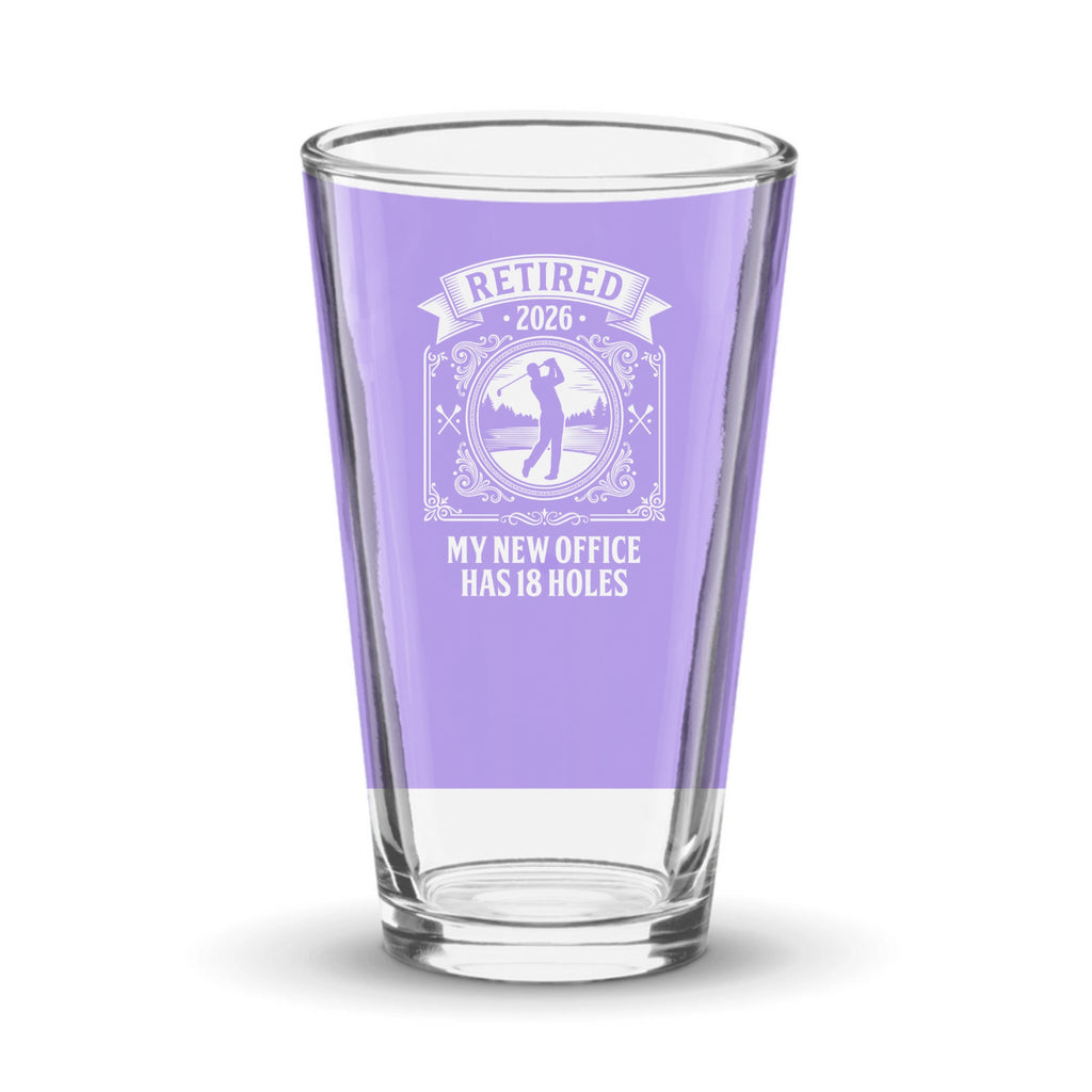 My New Office Has 18 Holes Retirement Pint Glass