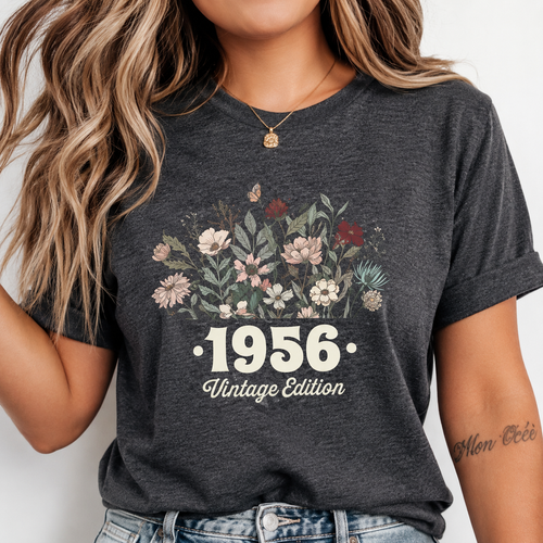 1956 Floral Birth Year Shirt