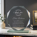 Personalized Glass Award for Retirement