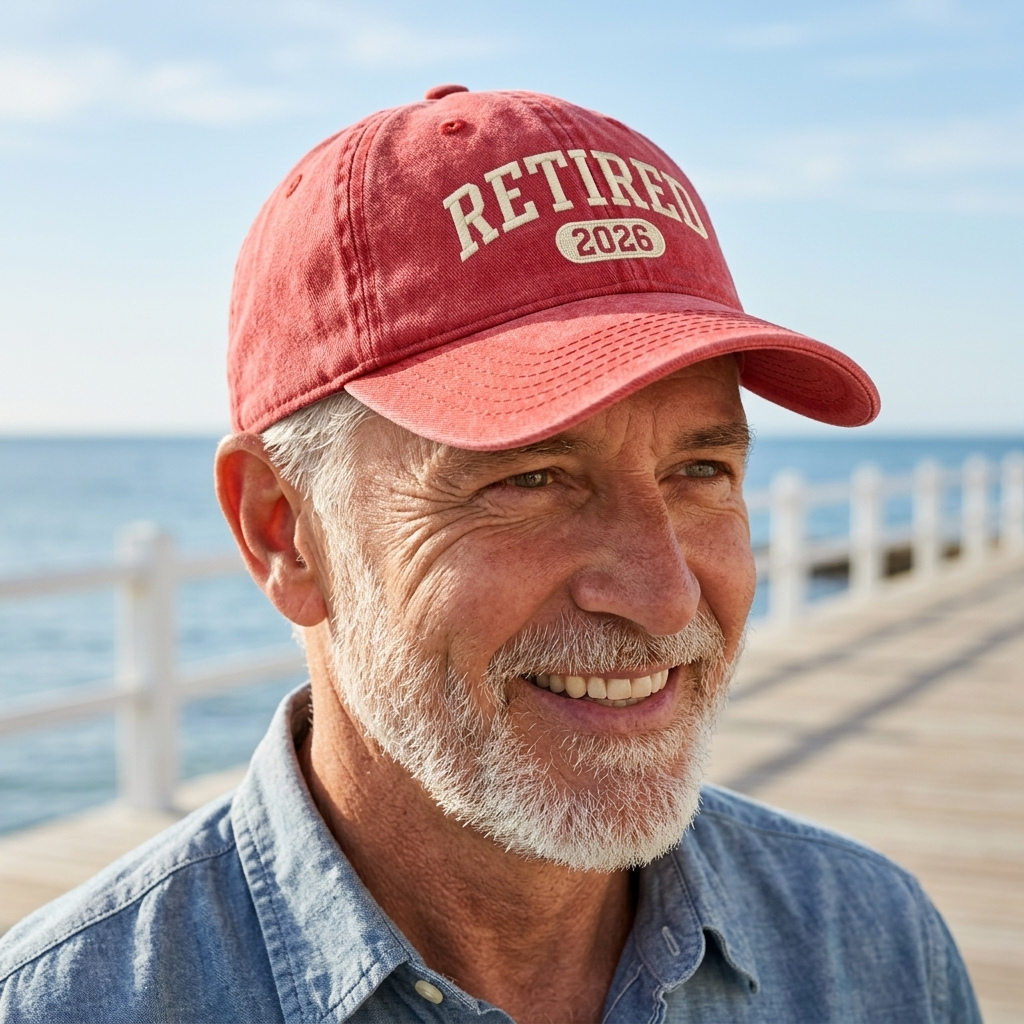 Embroidered Retirement Cap with Custom Year