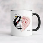 Never Too Far Map Location Accent Coffee Mug (11oz)