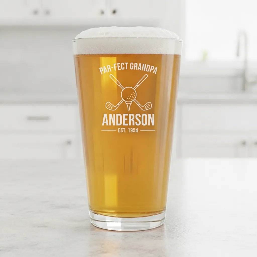 Par-fect Grandpa Golf Pint Glass