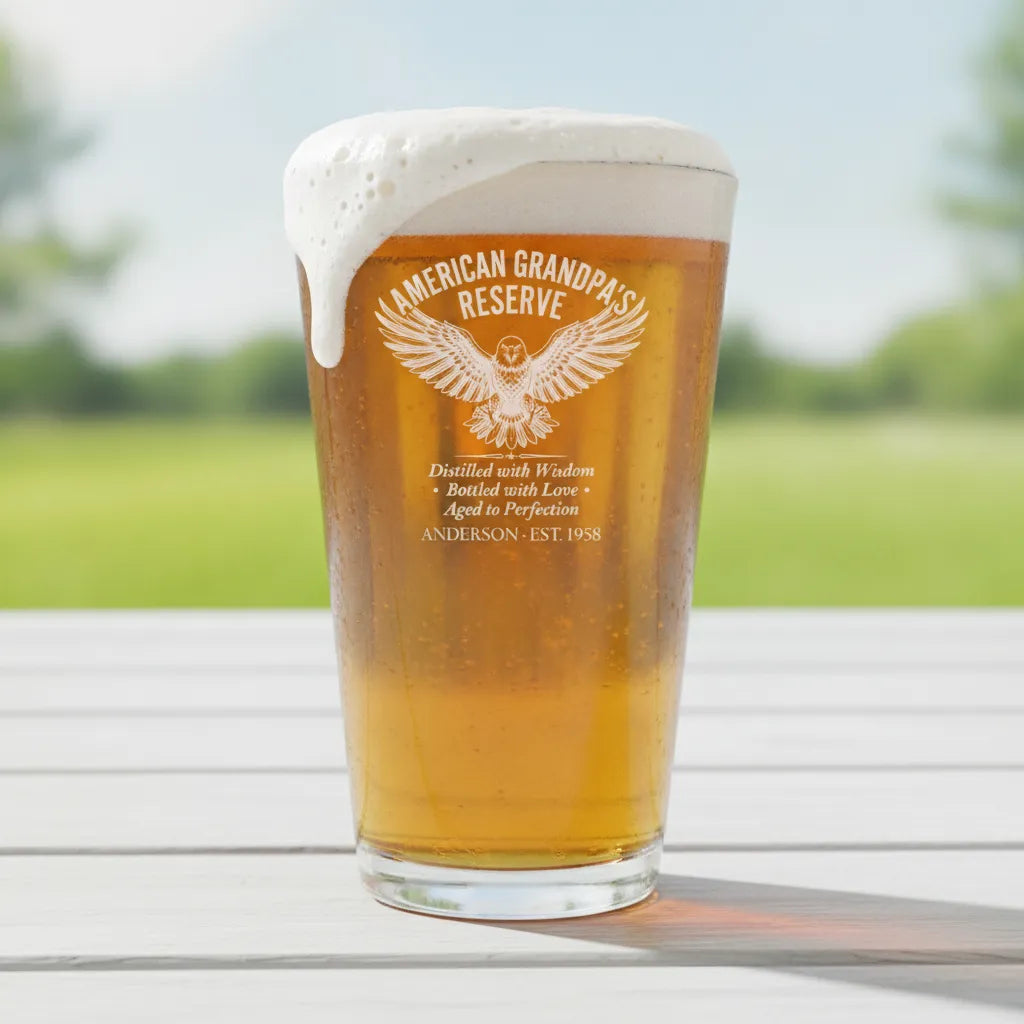 American Grandpa's Reserve Personalized Pint Glass