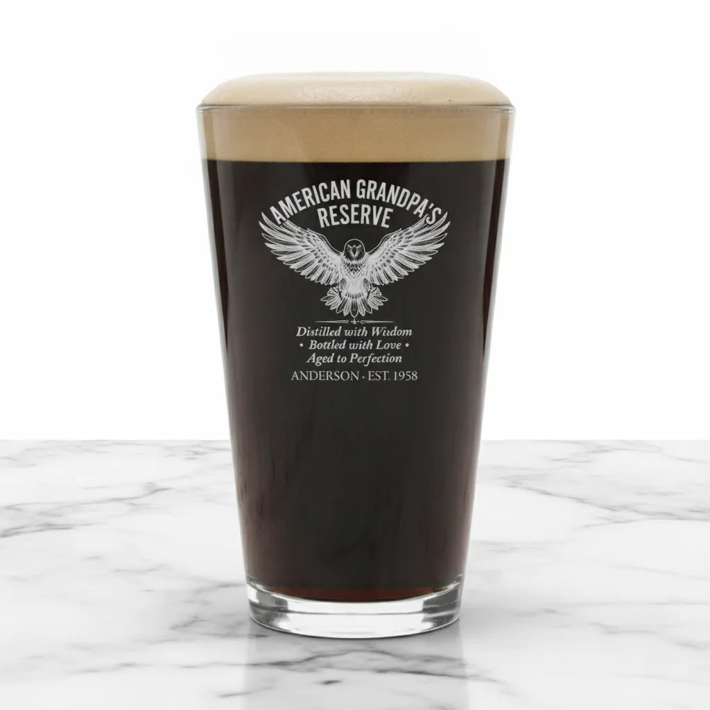 American Grandpa's Reserve Personalized Pint Glass