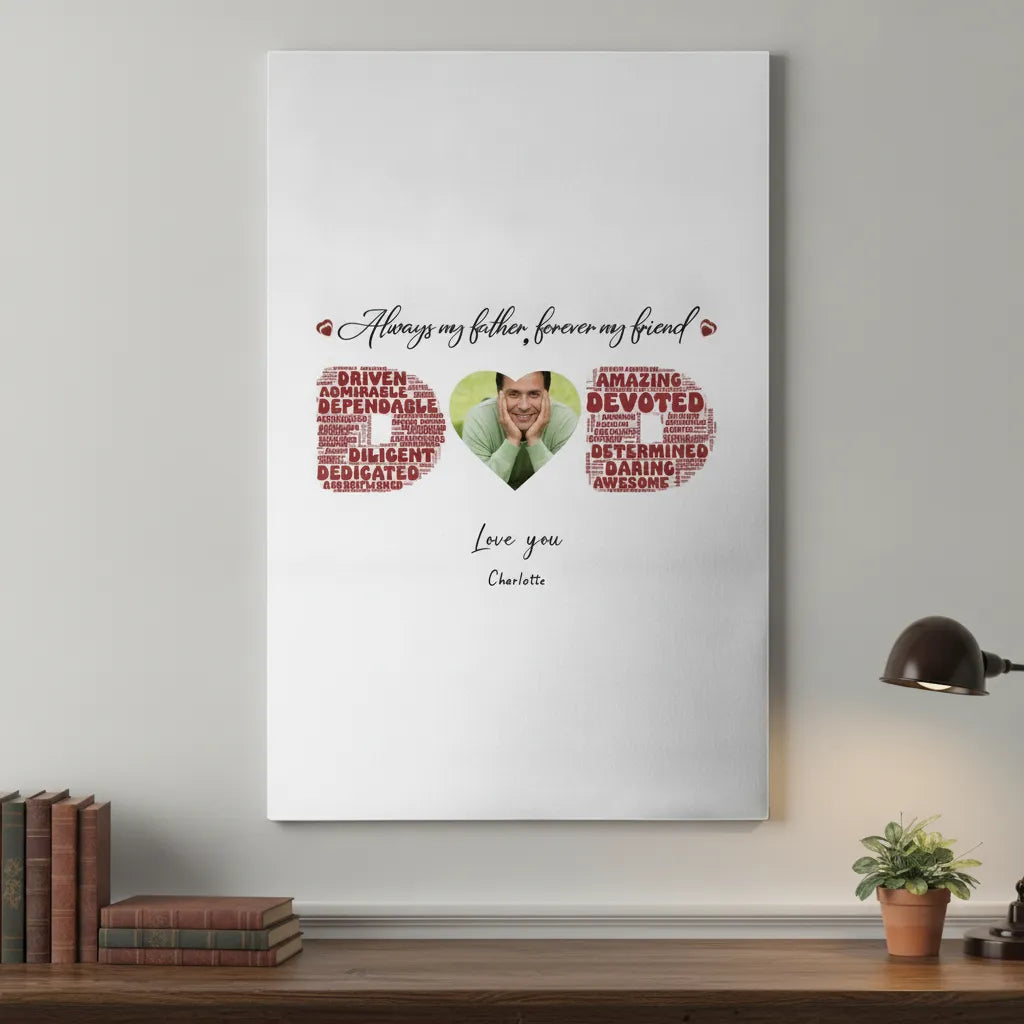 Word Cloud Father Canvas