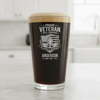 Once a Warrior Always a Warrior Veteran Pint Glass