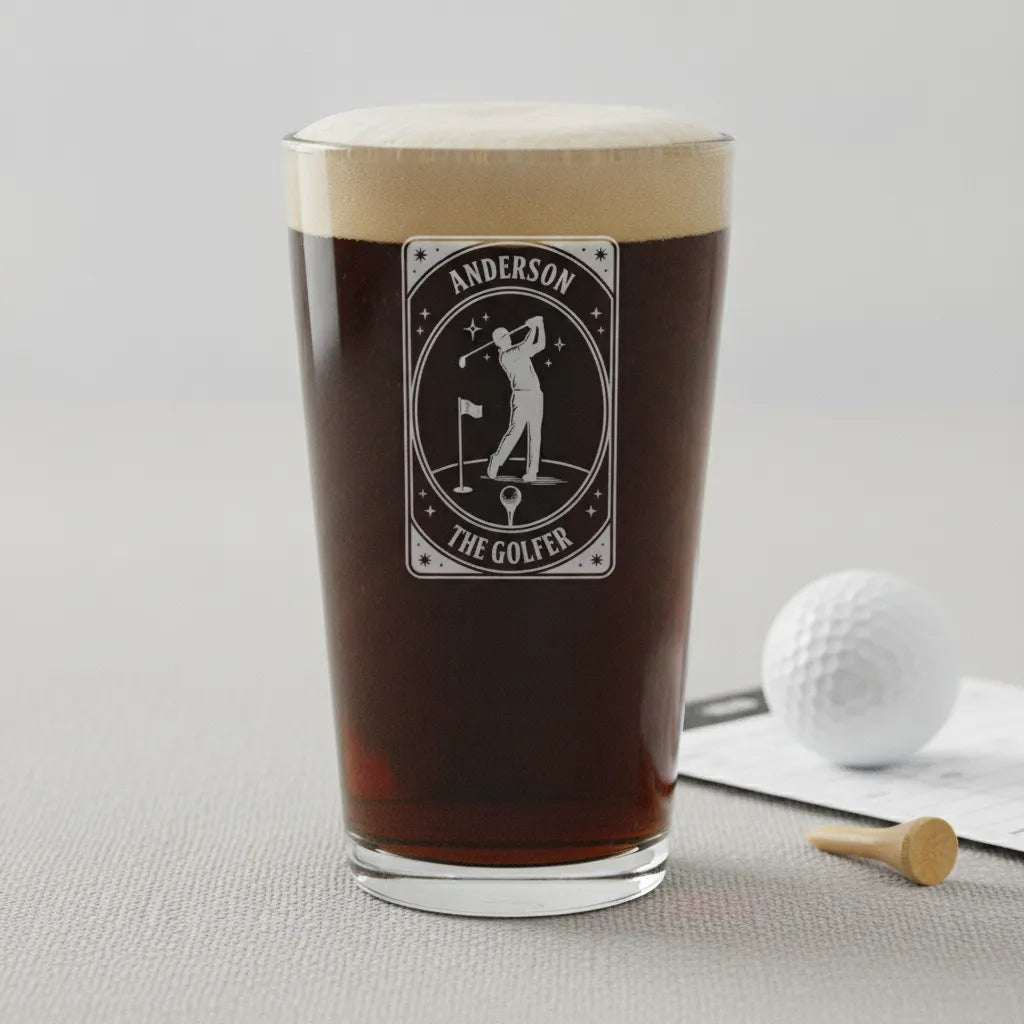 The Golfer Personalized Pint Glass