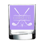 Personalized Cross Clubs Golf Whiskey Glass
