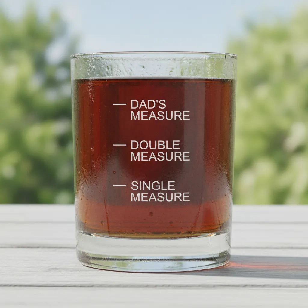Personalized Dad's Measure Whiskey Glass