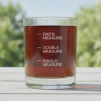 Personalized Dad's Measure Whiskey Glass