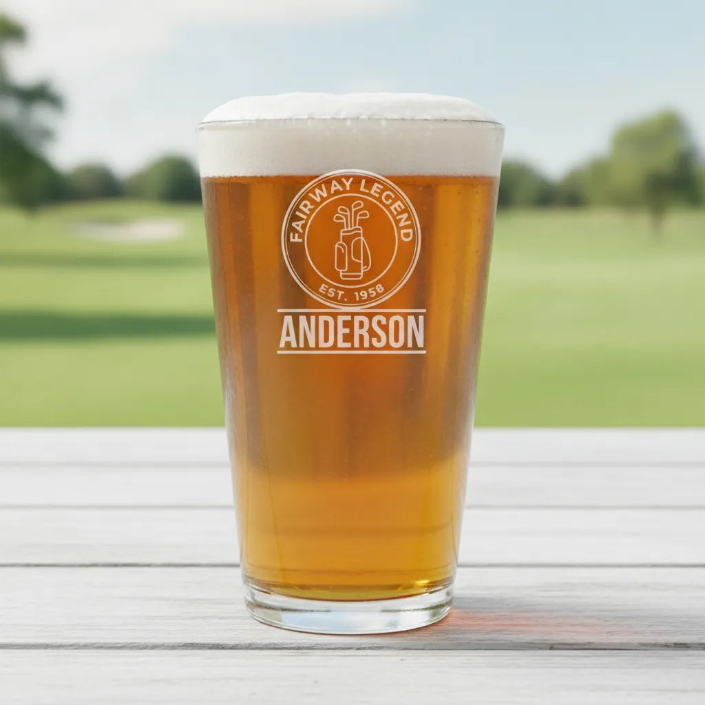 Fairway Legend Personalized Pint Glass