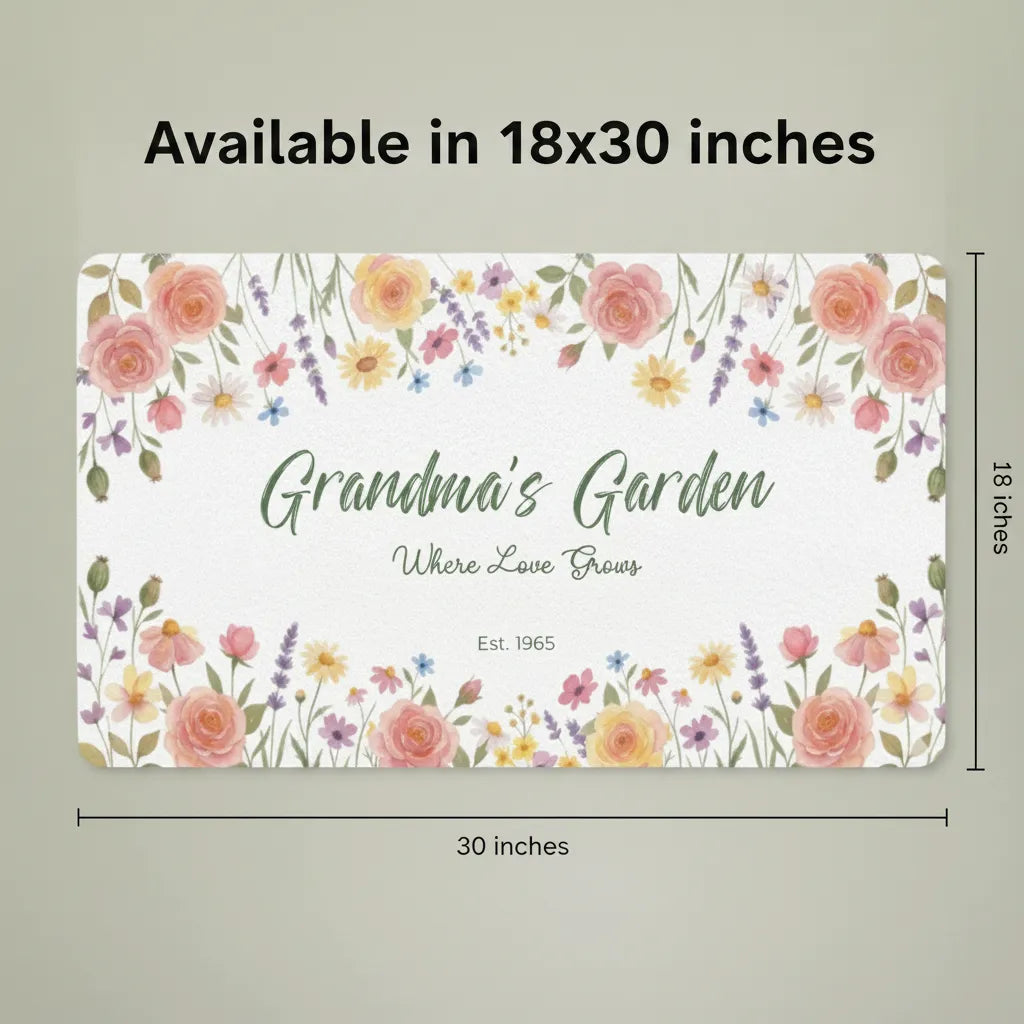 Polyester Doormat Grandma's Garden