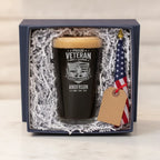 Once a Warrior Always a Warrior Veteran Pint Glass