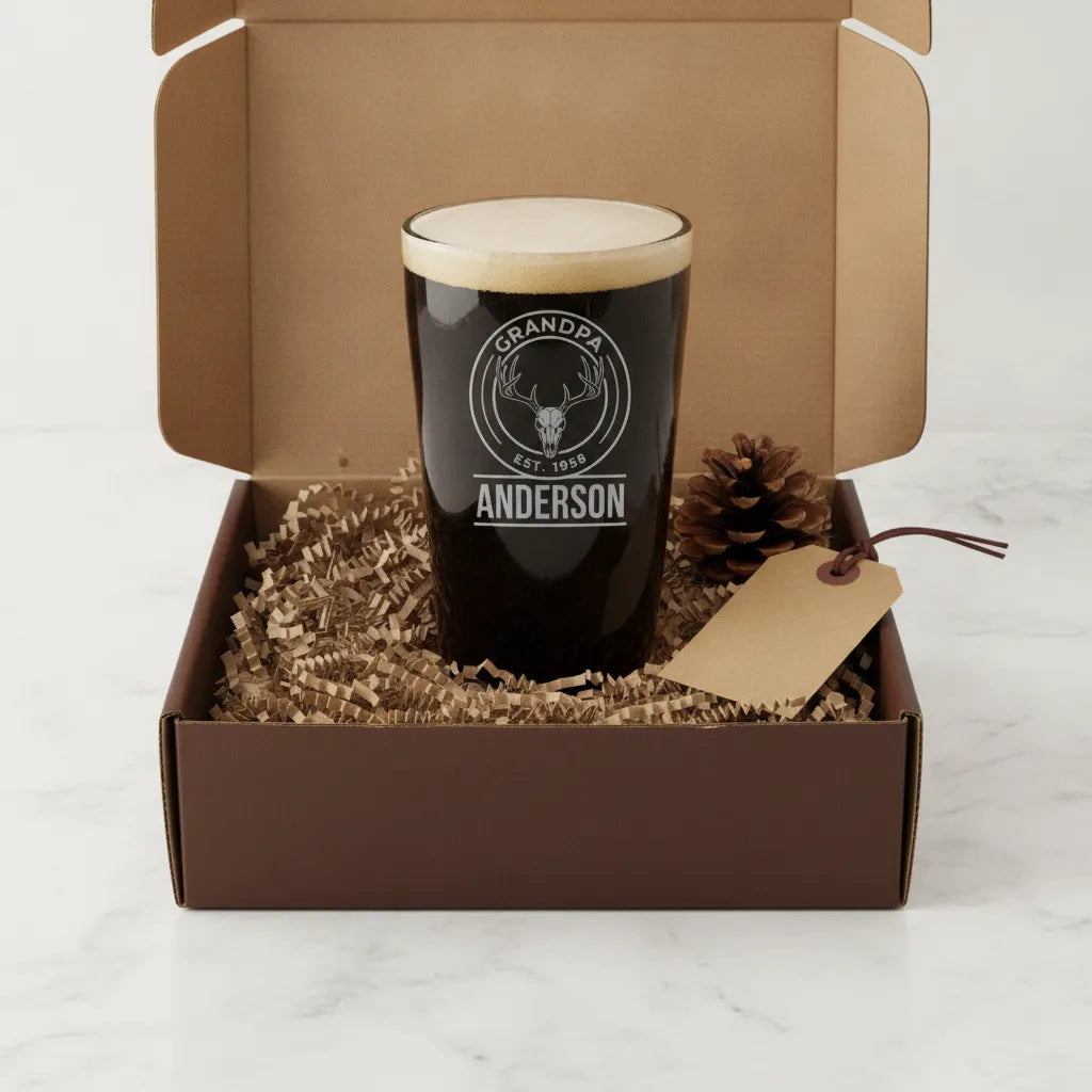Personalized Grandpa Hunter Pint Glass