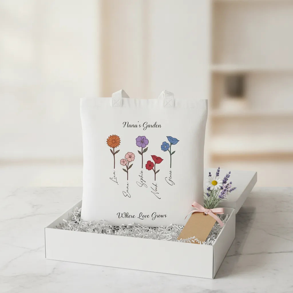 Flowers Design - Where Love Grows Tote Bag
