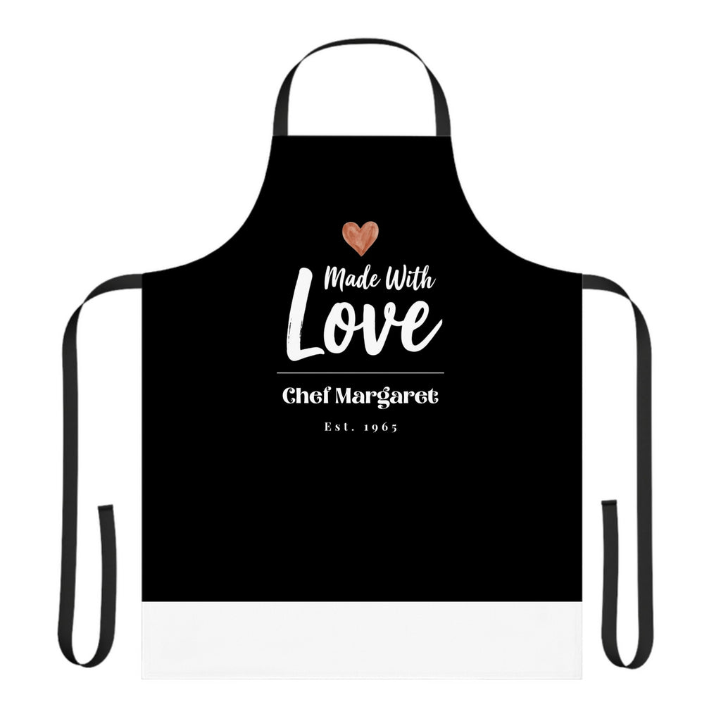 Apron, 5-Color Straps (Made With Love - Black Apron)