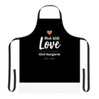 Apron, 5-Color Straps (Made With Love - Black Apron)