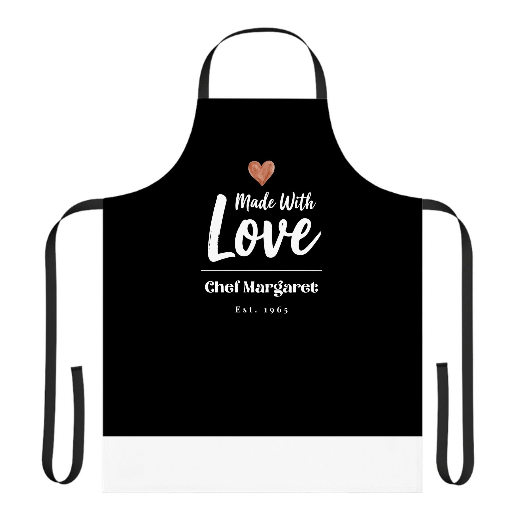 Apron, 5-Color Straps (Made With Love - Black Apron)