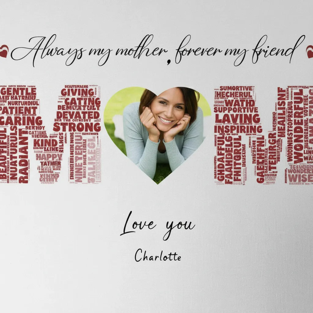 Word Cloud Mom Canvas