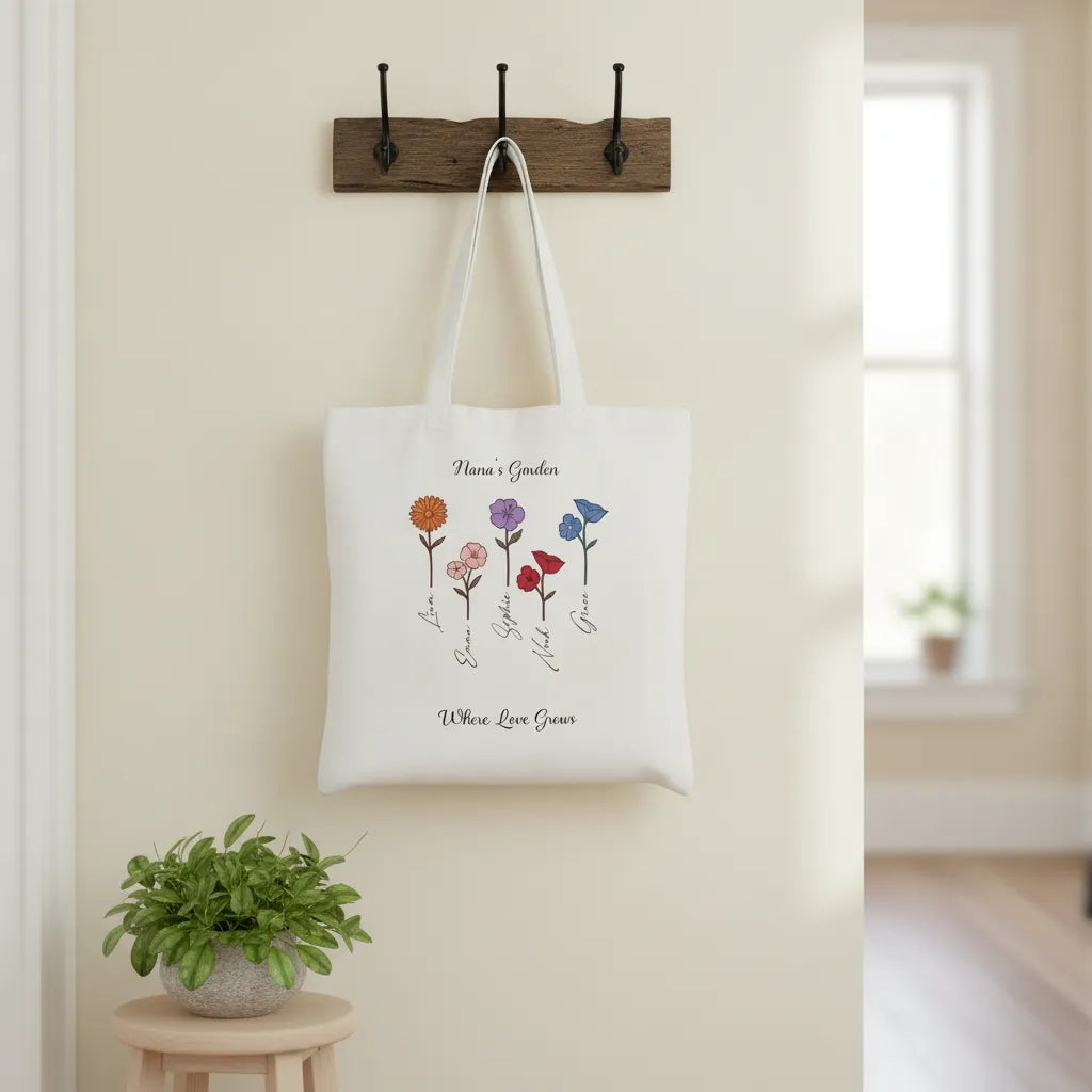 Flowers Design - Where Love Grows Tote Bag