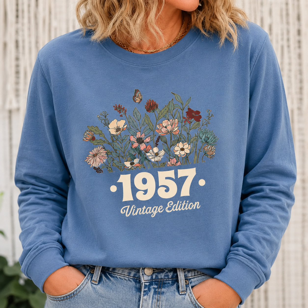 Custom Birth Year Wildflower Shirt