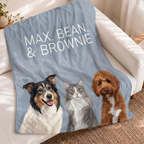 Custom Pet Portrait Blanket