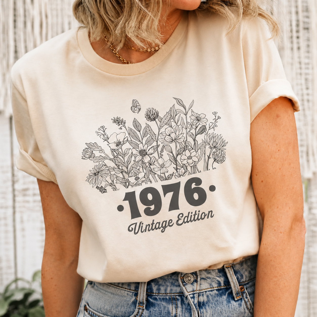 Custom Birth Year Wildflower Shirt