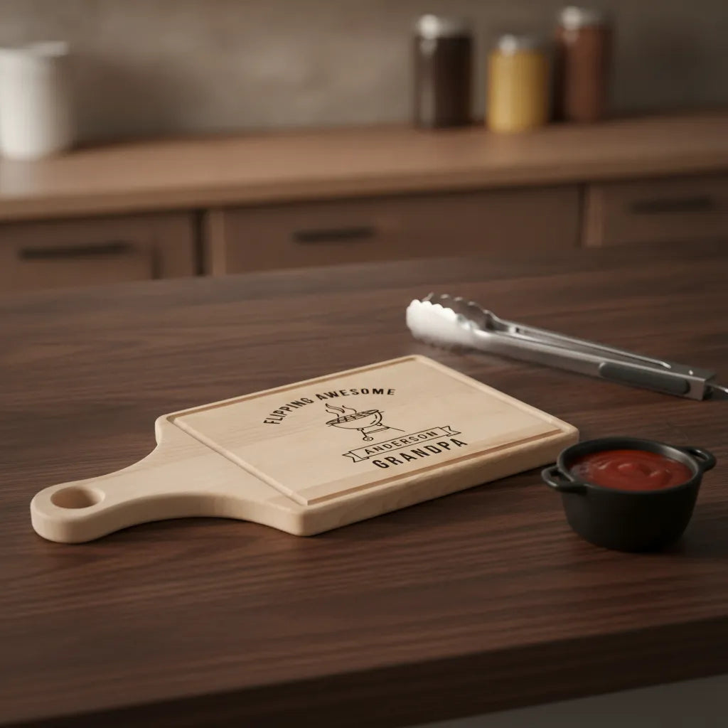 Flipping Awesome Personalized BBQ Cutting Board