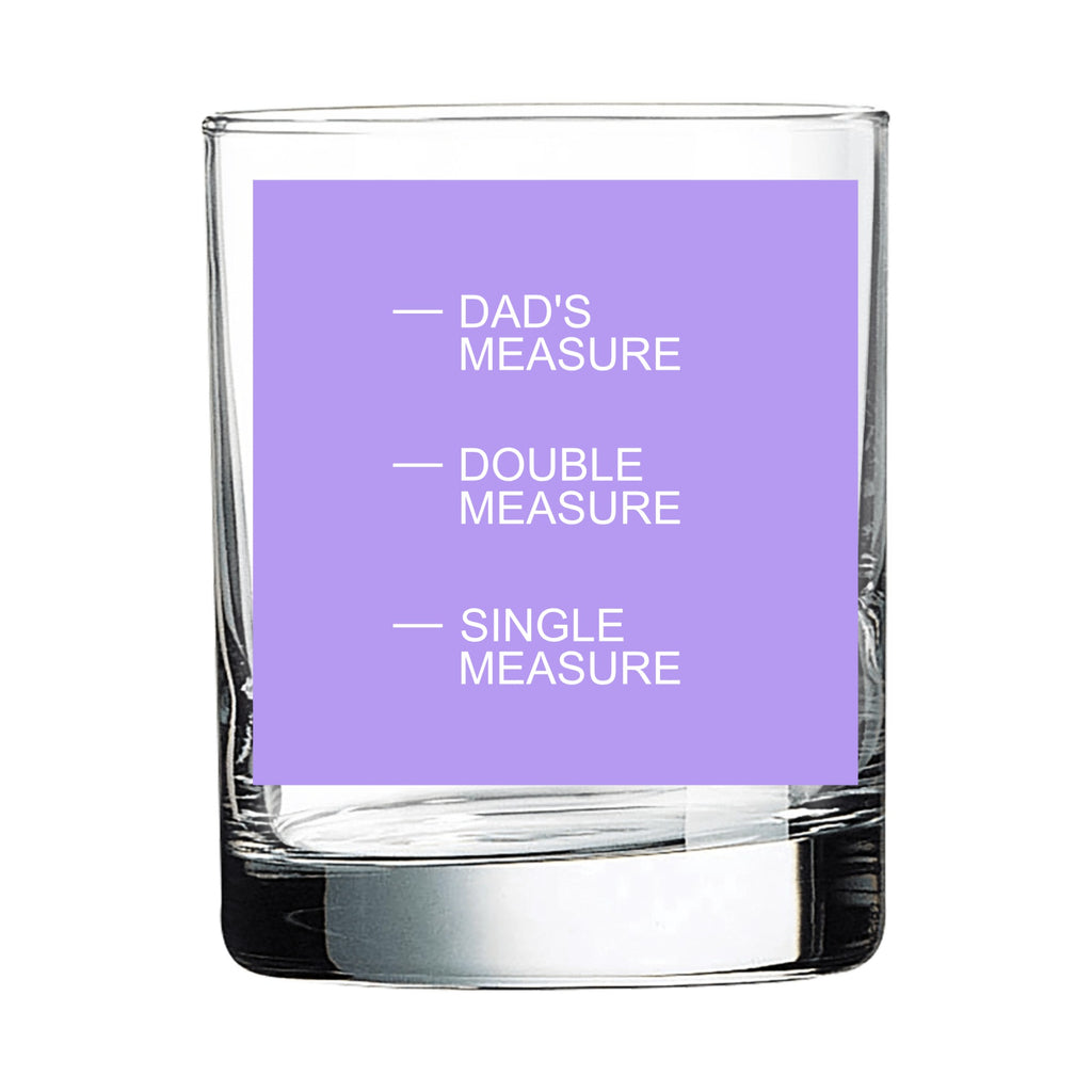 Personalized Dad's Measure Whiskey Glass