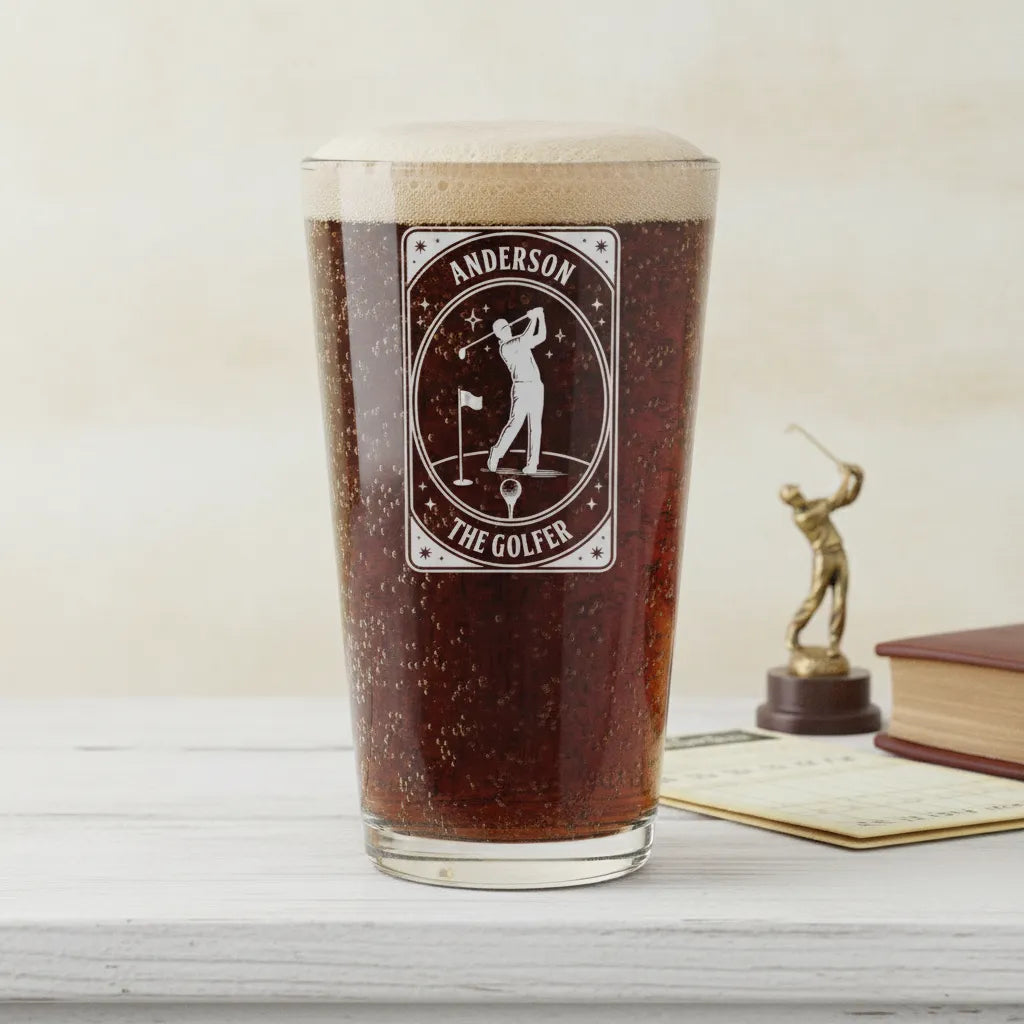 The Golfer Personalized Pint Glass