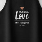 Apron, 5-Color Straps (Made With Love - Black Apron)