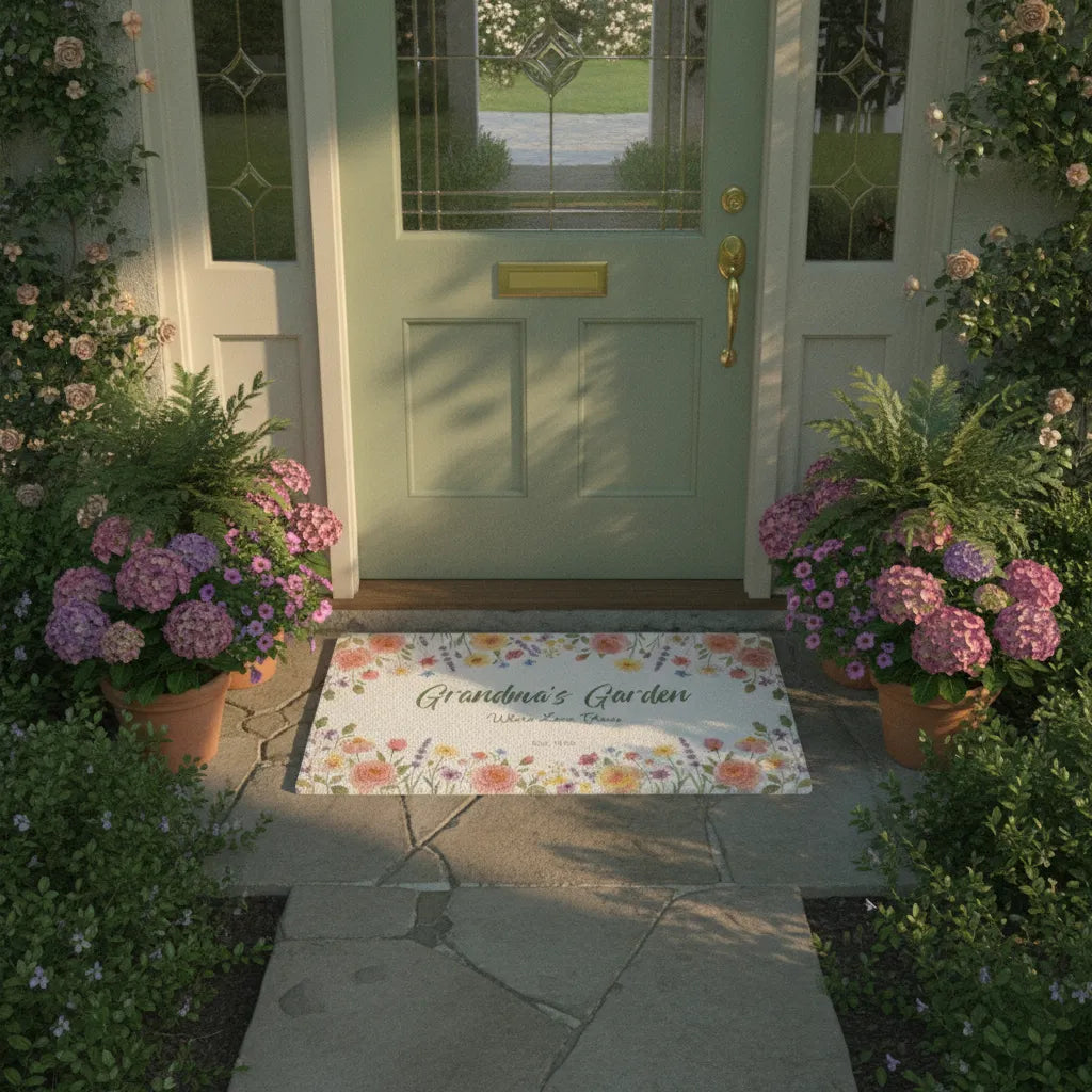 Polyester Doormat Grandma's Garden